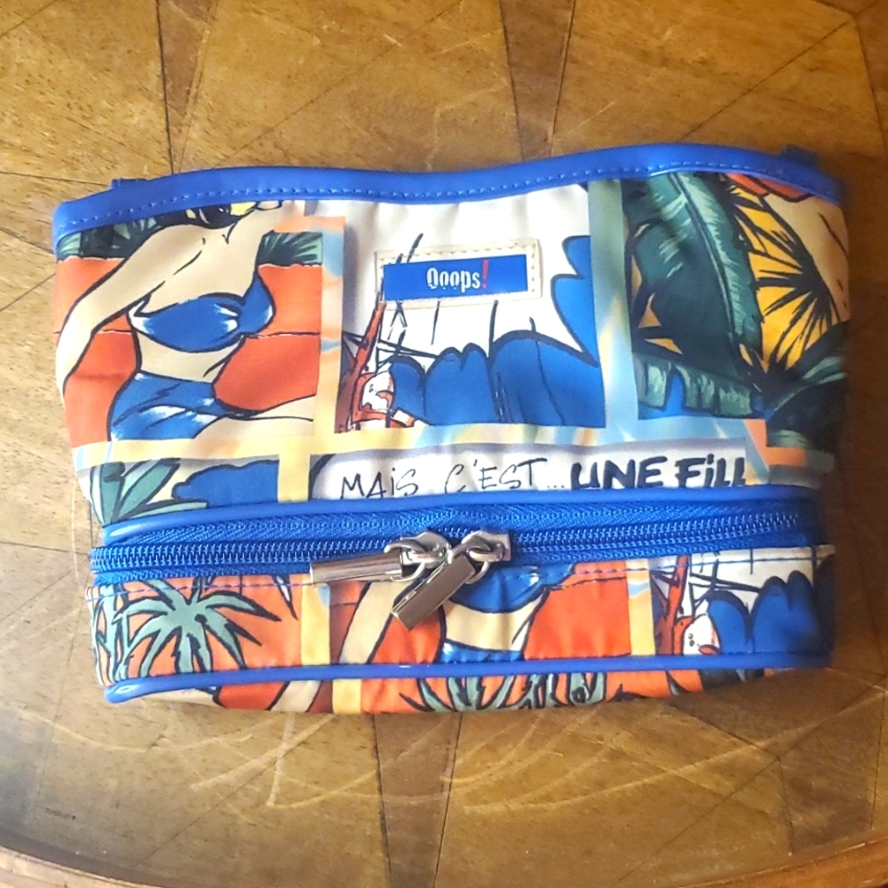 Ooops Cosmetic Bag Pop Art Graphic Makeup Everything Bag.